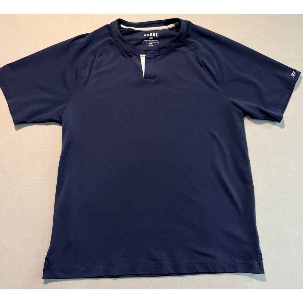 Rhone Mens Reign Henley Short Sleeve T-Shirt Size Medium